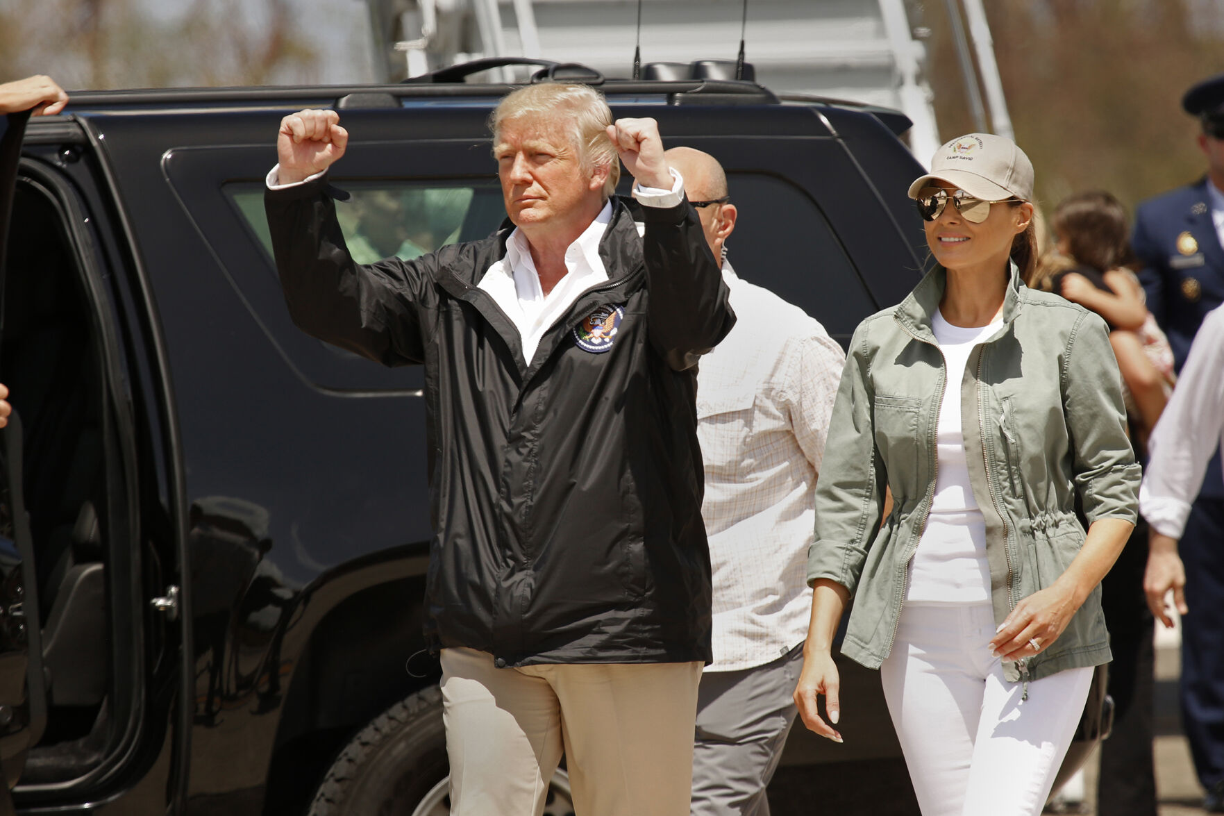 Trumps visit Puerto Rico